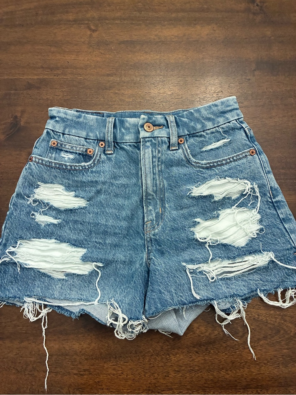 American Eagle Jean Shorts Women’s 0 Denim Curvy 90’s Boyfriend Short Blue